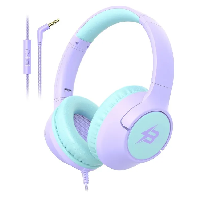 Botesty Sound Kids Wired Headphones, 85/94 dB (3.5 mm), Purple