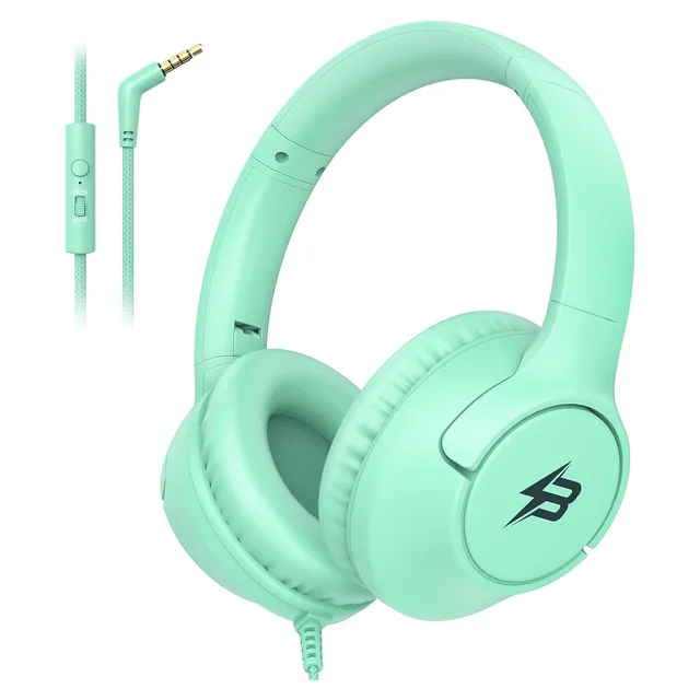 Botesty Sound Kids Wired Headphones, 85/94 dB (3.5 mm), Green