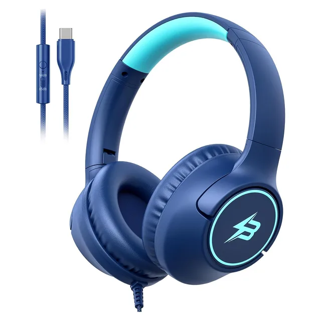 Botesty Sound Kids USB-C Headphones, 85/94 dB, Dark Blue