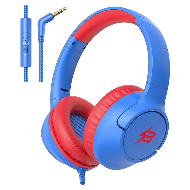 Botesty Sound Kids Wired Headphones, 85/94 dB (3.5 mm), Blue