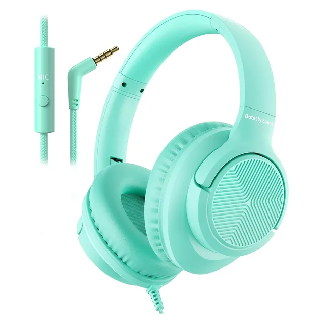 Botesty Sound Wired Headphones with Microphone (3.5 mm), Green